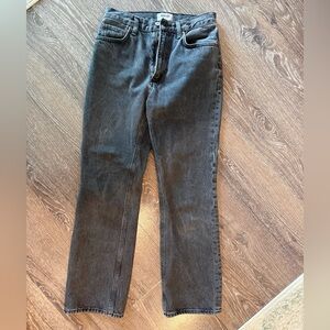 Agolde women’s Dark Gray/ black Straight Jeans